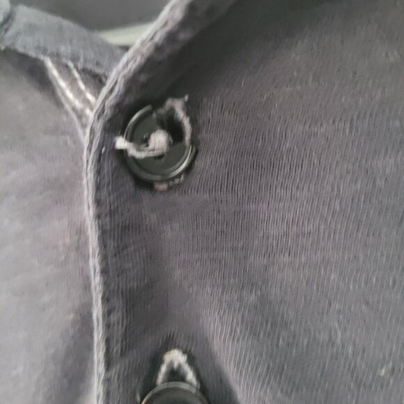 John Varvatos Star USA Size L Black Peace Polo shirt modern minimal sleek smart - Picture 11 of 11